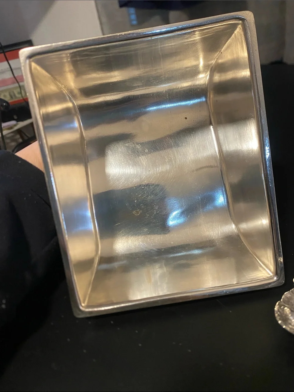 Silver Butter Dish with Handle